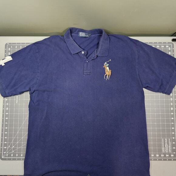 Vtg Polo Ralph Lauren Shirt 5XL XXXXXL Big Pony 4 Golf Preppy Casual Essential - Picture 1 of 9